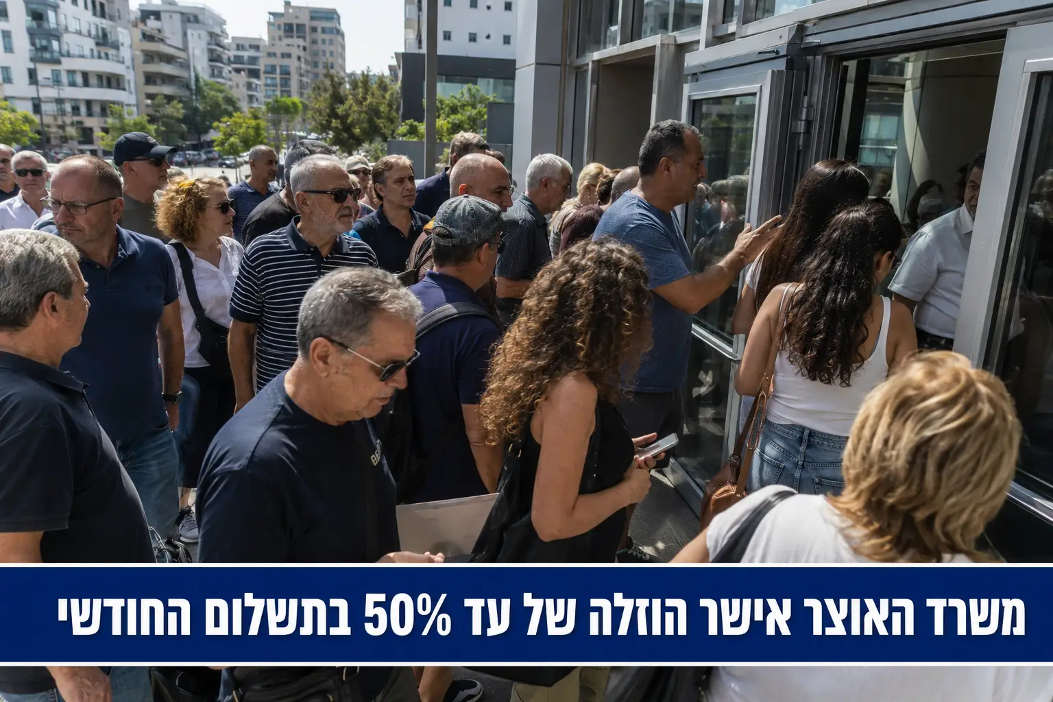 ישראלים נוהרים לסניף כדי לדרוש את ההנחה בביטוחי הבריאות והחיים